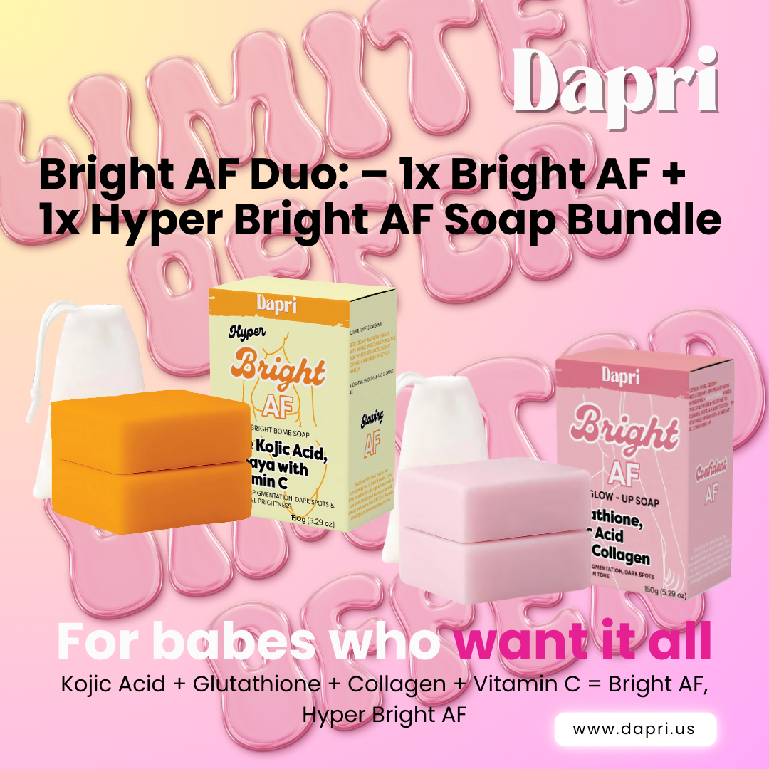 Bright AF Duo – 1x Bright AF + 1x Hyper Bright AF Soap Bundle 4 Bars
