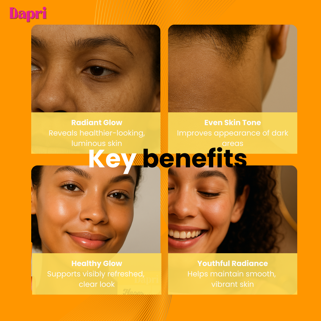 Dapri Hyper Bright AF Bright Bomb Soap with Pure Kojic Acid, Papaya, and Vitamin C (2 Pack + Mesh bag)