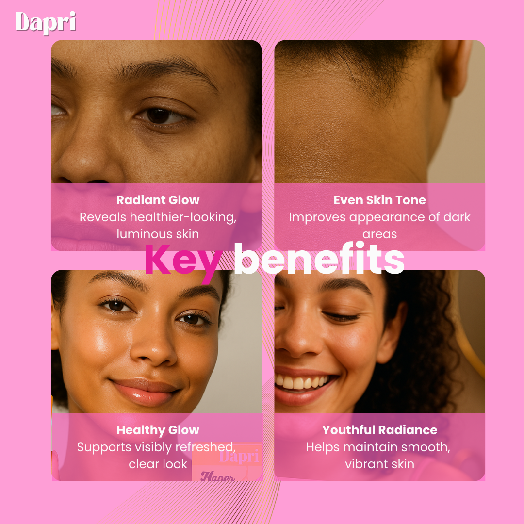 Dapri Bright AF Glow Up Soap with Glutathione, Kojic Acid & Collagen (2 Pack + Mesh bag)
